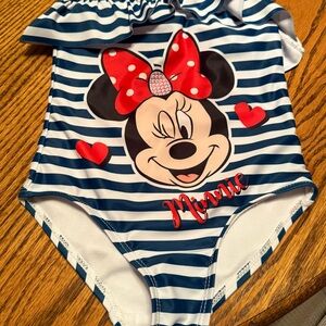 Minnie Mouse Striped Swimsuit